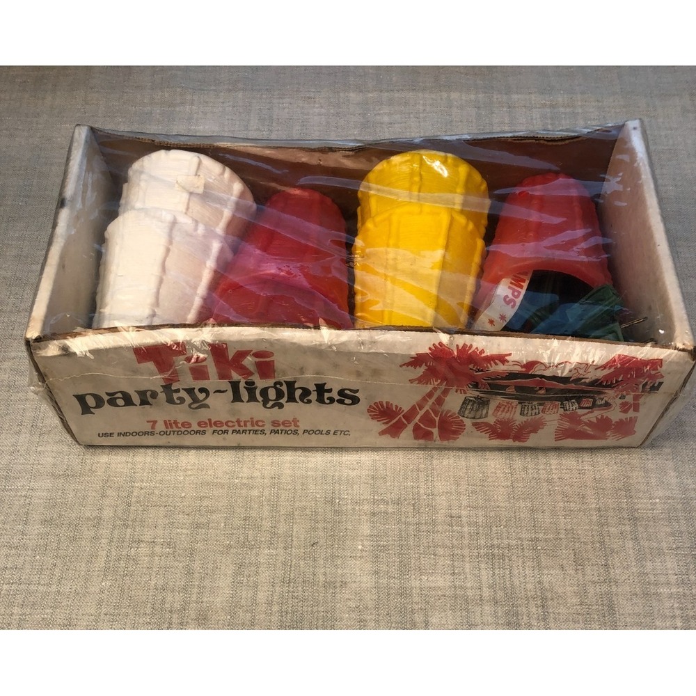 Tiki Bar Party String Lights - Vintage Blow Mold - Patio/RV Indoor/Outdoor MCM